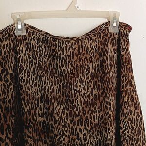Skirt with cheetah print, brown, cream